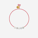 Bracelet de coquille de l'île du sorbet avec des perles de verre