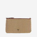 Bolso de hombro plano de Pinko hecho de rafia