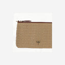 Bolso de hombro plano de Pinko hecho de rafia