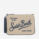 Mc2 Saint Barth Straw Clutch Bag With Logo