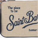 Mc2 Saint Barth Straw Clutch Bag With Logo