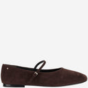 Tory Burch Suede Leather Mary Jane Ballerinas