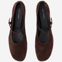 Tory Burch Suede Leather Mary Jane Ballerinas