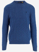 Wełniany sweter Polo Ralph Lauren o warkoczowym splocie
