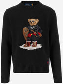 Polo Ralph Lauren Cotton And Cashmere Sweater With Polo Bear