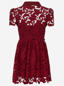 Self Portrait Floral Lace Dress With Puff Sleeves