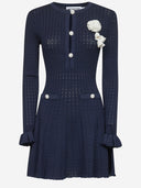 Vestido corto de viscose el estiramiento de autorretrato