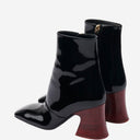 Chloè Janis Ankle Boots With Glossy Leather Heel