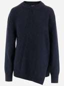 Jil Sander Asymmetrical Wool Blend Sweater