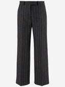 QL2 Pantaloni a strisce Theodora Wool e Cashmere
