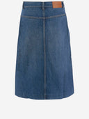 Chloè knie lengte rok in katoenen denim