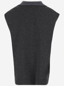 Top de cachemir Carven con bufanda de cuello