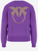 Sweater logo in lana di pinko e cashmere
