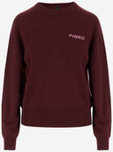 Sweater logo in lana di pinko e cashmere