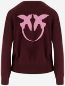 Sweater logo in lana di pinko e cashmere