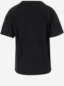 Camiseta de algodón rosa con logotipo