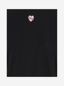 Camiseta de algodón rosa con logotipo
