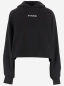 Pinko Cotton Cropped Felpa con logo