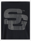 Summer Games Cotton T Shirt With Rhinestone Logo