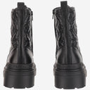Pinko Quilted Leather Ankle Boots