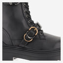 Pinko Leather Ankle Boots With Belt And Logo
