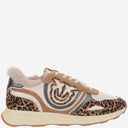 Pinko Zoe 01 Leather Sneakers With Leapadrata Pattern