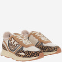 Pinko Zoe 01 Leather Sneakers With Leapadrata Pattern
