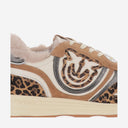 Pinko Zoe 01 Leather Sneakers With Leapadrata Pattern