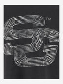 Summer Games Cotton T Shirt With Rhinestone Logo