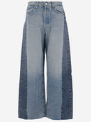 Mother Cotton Denim Patchwork Jeans