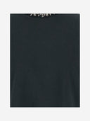 T-shirt en coton d'oie dorée avec des cristaux