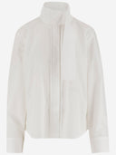 Patou High Collar Cotton Ascot Shirt