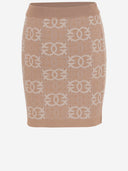 Pinko Love Birds Skirt In Viscose Blend