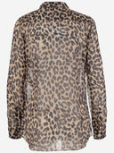 Aspesi silkeskjorte med leopardtrykk