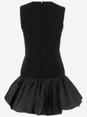 Patou Wollmischkleid mit Rüschen