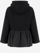 Patou Hooded Sweatshirt With Ruffles In Organic Cotton