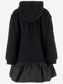 Patou Cotton Hoodie With Ruffles And Logo