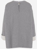 Carven Cotton Blend Felpa con polsini contrastanti