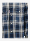 Camicia di cotone vintage scintillante dsquared2