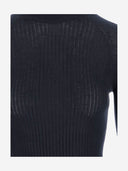 Sa su phi cashmere و silk rib sweater