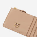 Pinko Leather Love Birds Card Holder