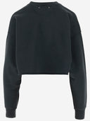 Golden Gans kurzes Baumwoll -Sweatshirt mit Dekoration