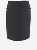Salvatore Ferragamo Viscose And Wool Skirt With Double Slit