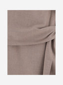 Carven Crossover Wool Skirt With Knot