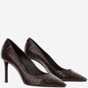 Pompe Jimmy Choo Romy 85 in crocodile in pelle in rilievo
