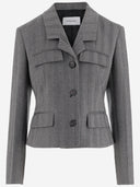 Salvatore Ferragamo Single Breasted Chevron Blazer