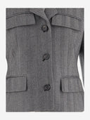 Salvatore Ferragamo Single Breasted Chevron Blazer