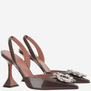 Amina Muaddi Begum Leather Slingbacks