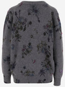 Blumarine Wool Blend Cardigan With Rhinestones