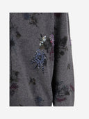 Blumarine Wool Blend Cardigan With Rhinestones
